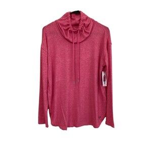 Calvin Klein Pullover Pink Mock Neck Sweatshirt